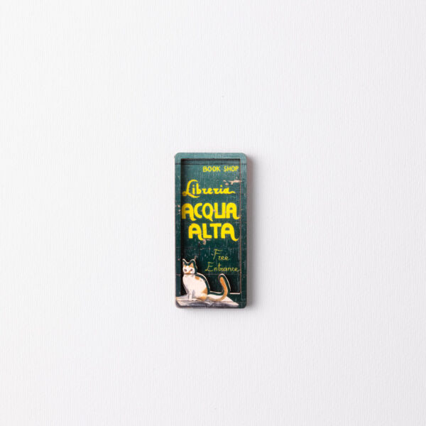 Magnete "La porta di Coco" con cornice in rilievo - fronte - Libreria Acqua Alta Venezia